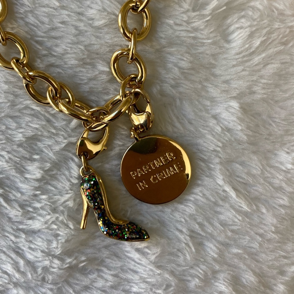 Kate Spade Charm Bracelet with Partner in Crime & High Heels Charms